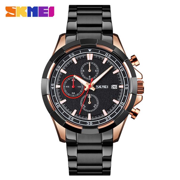 Orologio da uomo al quarzo, multifunzione, con cinturino in acciaio, impermeabile, per studenti, con secondi di corsa, di bellezza e moda, produttore maschile_voghion.com