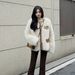 Faux Fur Jacket – Short Plush Toscana Fox Coat In Cream (S-XL, Winter-Ready)_voghion.com