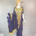 RM002 Muslim Rayon Gold Foil Robe Large Headscarf Set One Size_voghion.com