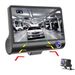 Enregistreur vidéo de voiture DVR 4 pouces Full HD 1080P 3 objectifs 170 ° G-sensor Surveillance de stationnement Caméscope de vision nocturne_voghion.com