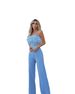 Damenbekleidung Frühling und Sommer Neue Damenbekleidung Sexy Deep V Feather Jumpsuit Freizeithose_voghion.com