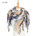 Women's Scarves circle yarn striped full polyester long tassel thorn wool square scarf for women and men scarf shawl_voghion.com