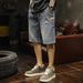Men's Clothing Denim Shorts Color Men's High End New Style Five Point Pants Men's Summer Thin Youth Casual Shorts_voghion.com