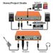 Audio Interface Sound Card with Monitoring,Electric Guitar Live Recording Professional Sound Card For Studio,Singing Sound Mixer_voghion.com