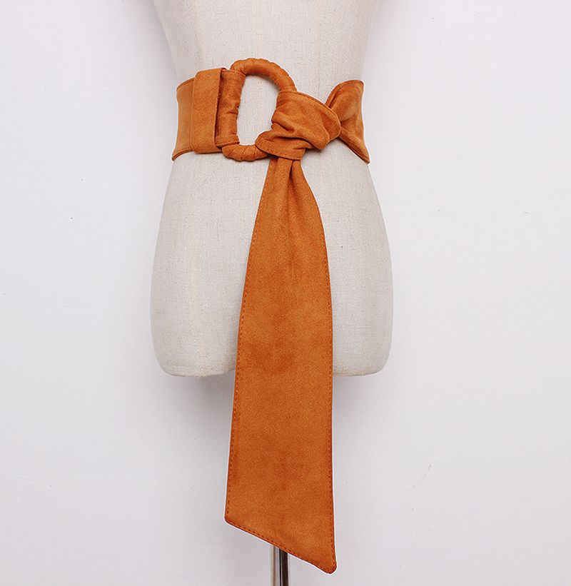 Pearl buckle coat belt women's decoration with skirt wide girdle retro leopard print accessories fabric versatile 2022 spring and autumn_voghion.com