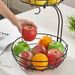 Keqi fruit storage basket removable double-layer fruit basket iron multi-functional fruit and vegetable basket_voghion.com