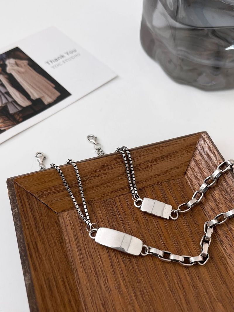 Bracciale cubano coreano Yinrui Tai S in argento puro, stile coppia, intrecciato, regalo di San Valentino, gioielli di lusso leggeri_voghion.com