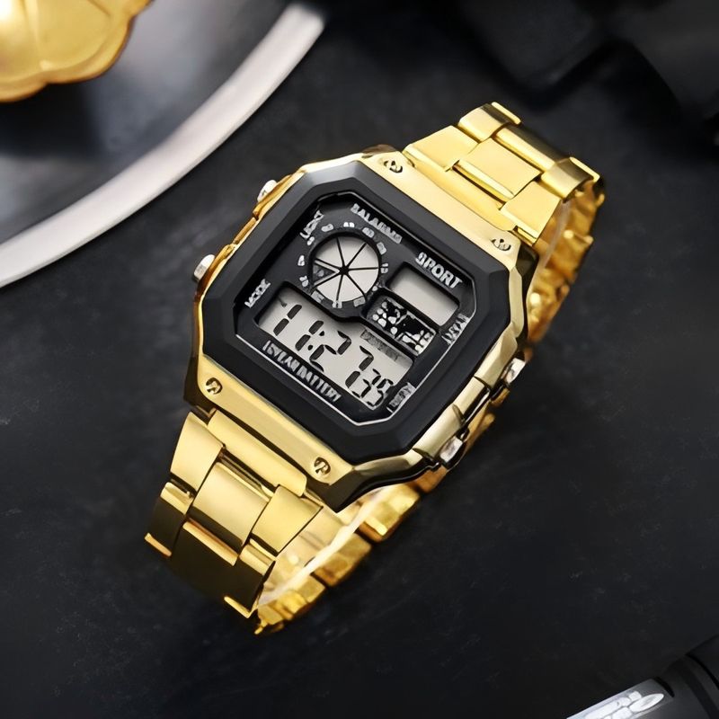 Relojes para hombre, reloj deportivo, resistente al agua, unicornio, pequeño cuadrado, prueba para la vida de los estudiantes, especial para niños, electrónico_voghion.com