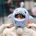 Douyin Shark Hat Mask Geïntegreerde gehoorbescherming Herfst en winter Fiets warme trui Skimuts Grote capaciteit Helmmuts Trend_voghion.com
