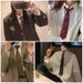 Tie College Style JK Female Lazy No-Knot Brown Striped Decorative Burgundy DK Shirt Men's Casual_voghion.com