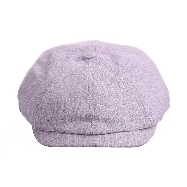 Net red plaid Japanese octagonal cap retro British style painter's hat ageing hundred with casual beret_voghion.com