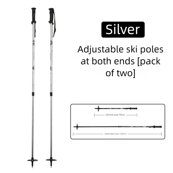 H3X Outdoor Adjustable Ski Portable Adult Children Snow Poles Ultra-light Snowboard Skiing Equipment Retractable_voghion.com