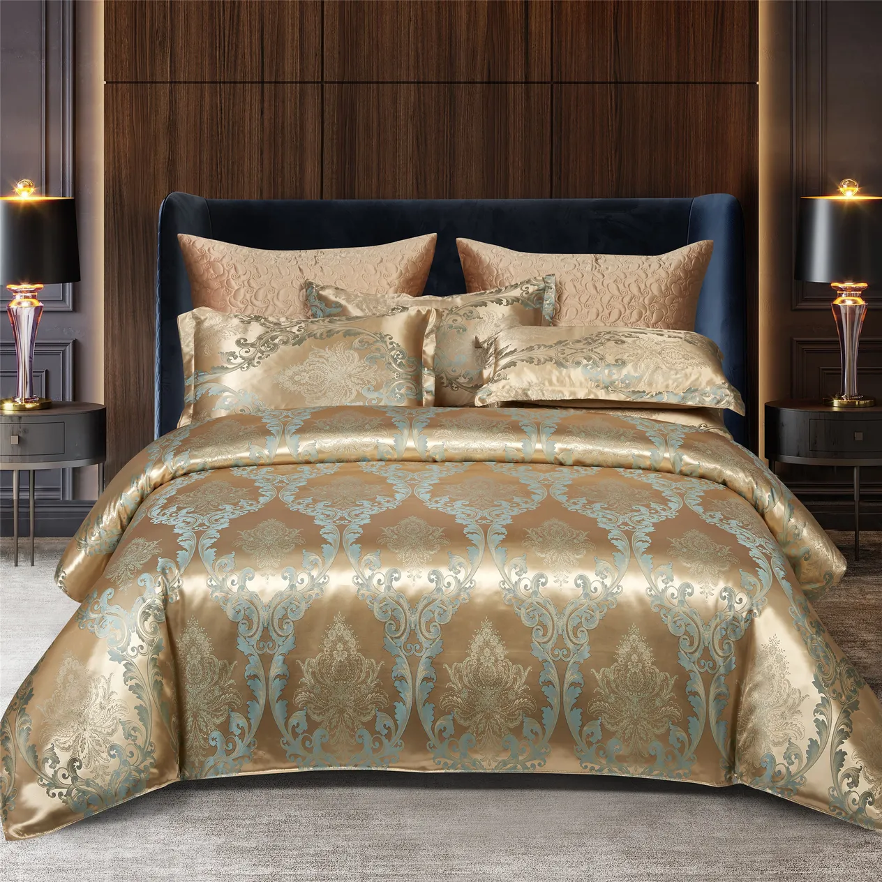 European Jacquard Or Double, Silk Duvet Cover, Single, 1.5 1.8 M, 2.0 M2 Bedding, Yuanlu_voghion.com