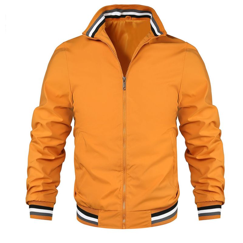 2024 høst/vinter ny ensfarget cardigan casual herrejakke_voghion.com