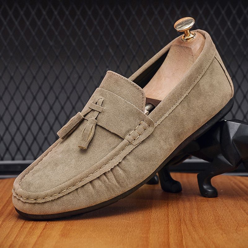 Pantofi sport pentru bărbați, stil nou, la modă, pantofi sport pentru bărbați, pantofi sport din piele, pantofi sport cu talpă moale și ciucuri, pantofi de conducere pentru bărbați_voghion.com