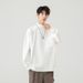 Spring Autumn New Half High Neck Hoodie Long Sleeve T-Shirt Men's Trendy Brand Loose And Versatile Casual Men 16E_voghion.com