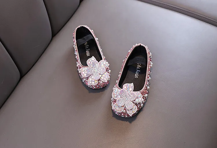 Dziewczynka Dziewczynka Księżniczka Diament Pojedyncze Buty Buty do Tańca Pokazowego_voghion.com
