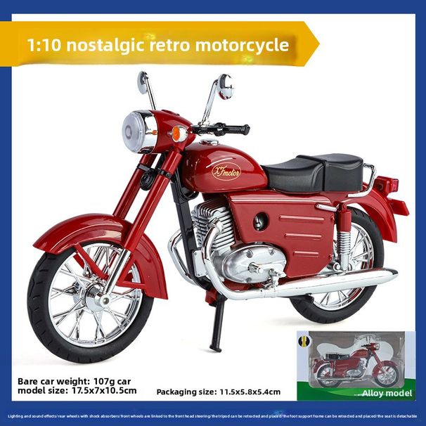 Simülasyon Nostaljik 80'ler Retro 250 Motosiklet Model Oyuncak Araba Süsü Hediye_voghion.com