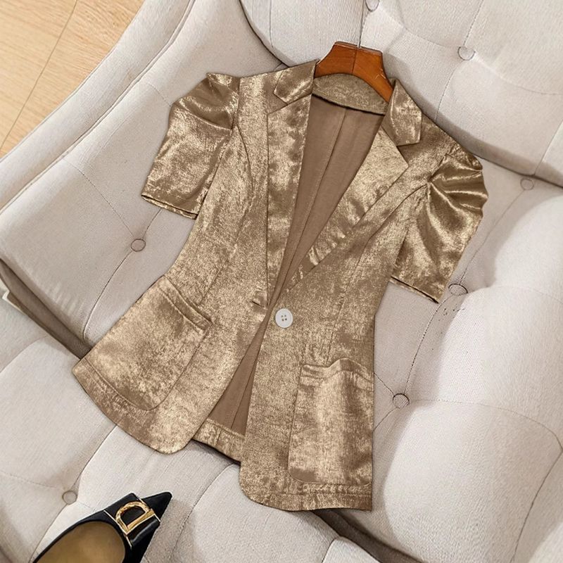 Abito casual da donna con colletto dorato_voghion.com