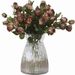 Retro gebrannt Kant dréchen kënschtlech Blummen Seideblummen Imitatioun gedréchent Blummen Rosen 5-Käpp Rose Blummenarrangement_voghion.com