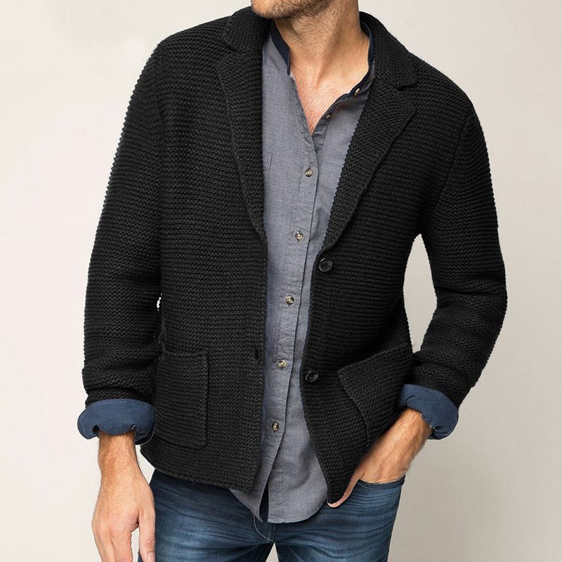 Herrenbekleidung, Pullover, Strickjacke, Reversstrick, Anzugjacke_voghion.com