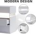 LED Nachttisch Mit 3 Schubladen und Acrylbrett, Beistelltisch Für Schlafzimmer, Weiß_voghion.com