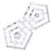 1 pz righello per quilting acrilico doppio pentagono strumento per quilting righello per grafici quilting fai da te_voghion.com