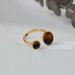 Anello europeo e VENERE americano retrò Cat Eye Anello moda femminile semplice anello di apertura regolabile oro Pl_voghion.com