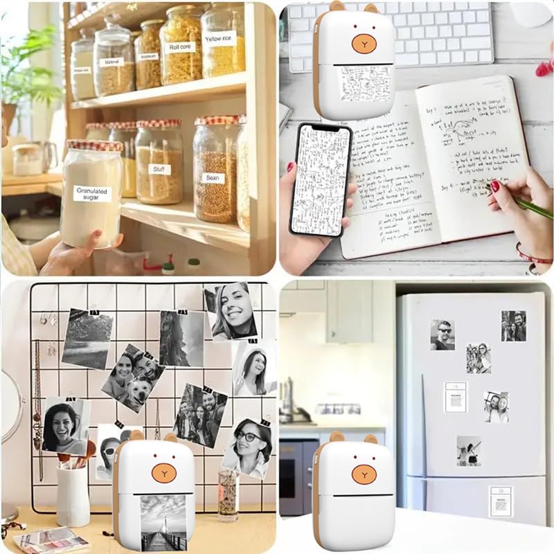 Mini-Drucker für iPhone und Android, Kabelloser Etikettendrucker, Tragbarer Mini-Thermodrucker zum Drucken von Etiketten, Kompatibel mit iOS und Android_voghion.com