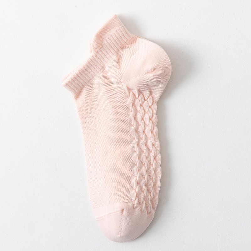 Calzini da donna estivi, sottili, corti, in rete traspirante, assorbenti, in cotone, semplici, senza dita, per la primavera e l'autunno_voghion.com