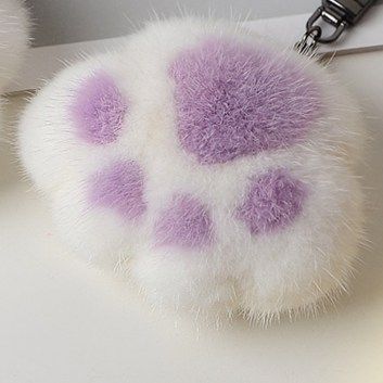 importa ciondolo con artiglio di gatto in pelliccia di visone ciondolo con zampa di orso carino portachiavi per auto moda_voghion.com