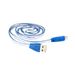 Cable plano de fibra óptica emisor de luz variable LED de carga flash Pingguo para Android, cable de datos de 1 metro._voghion.com