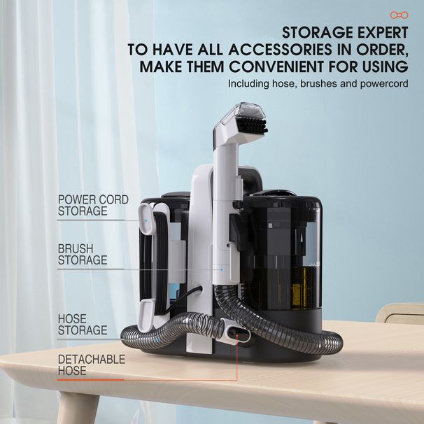 Μηχάνημα καθαρισμού οικιακού καναπέ από ύφασμα στρώμα κουρτίνας χαλιού ενσύρματη μικρή ενσωματωμένη ηλεκτρική σκούπα πολλαπλών λειτουργιών_voghion.com