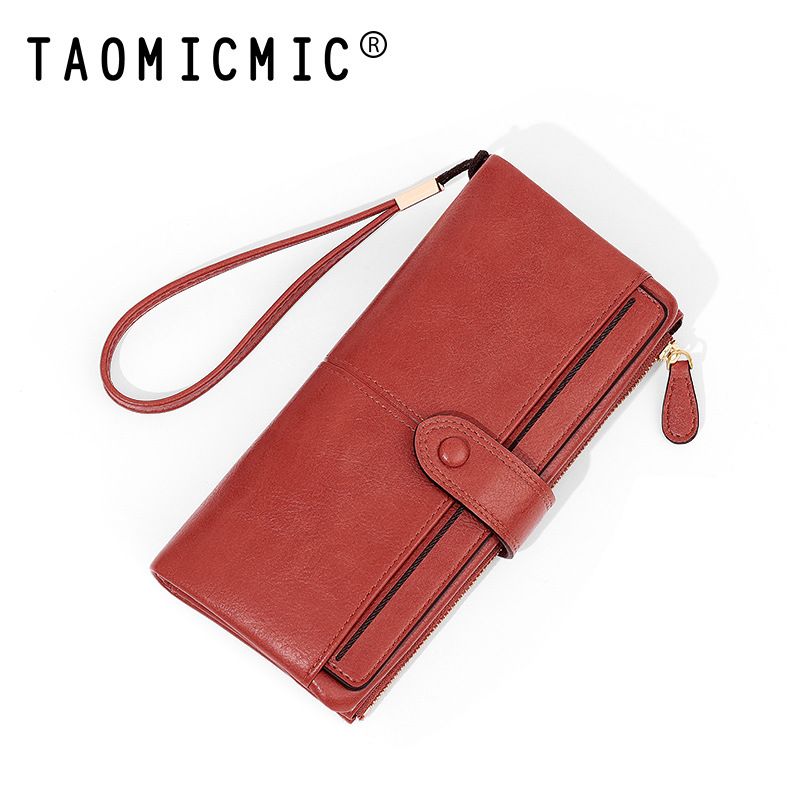Japanese Retro Women's Leather Clutch - Ultra-thin Bifold Wallet With Zipper Coin Pocket And Multiple Card Slots_voghion.com