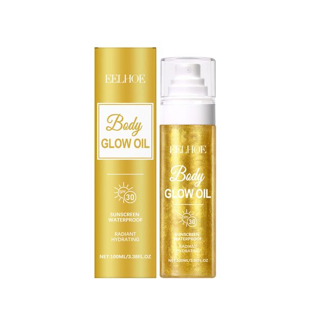 EELHOE Glitter Body Skin Moisturizing Nourishing Protective Shiny Highlight Refreshing Care Oil_voghion.com