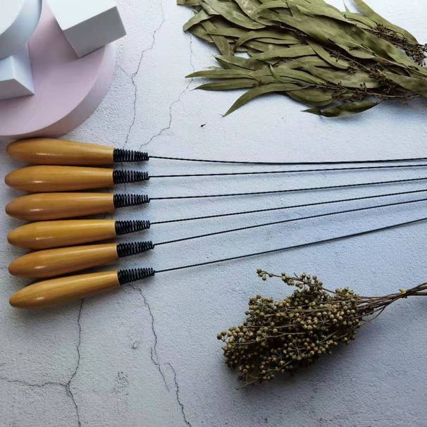 Production Of Wooden Rod Spring Feather Bell Teaser Wand Cat Interactive Self-Entertainment Toy_voghion.com