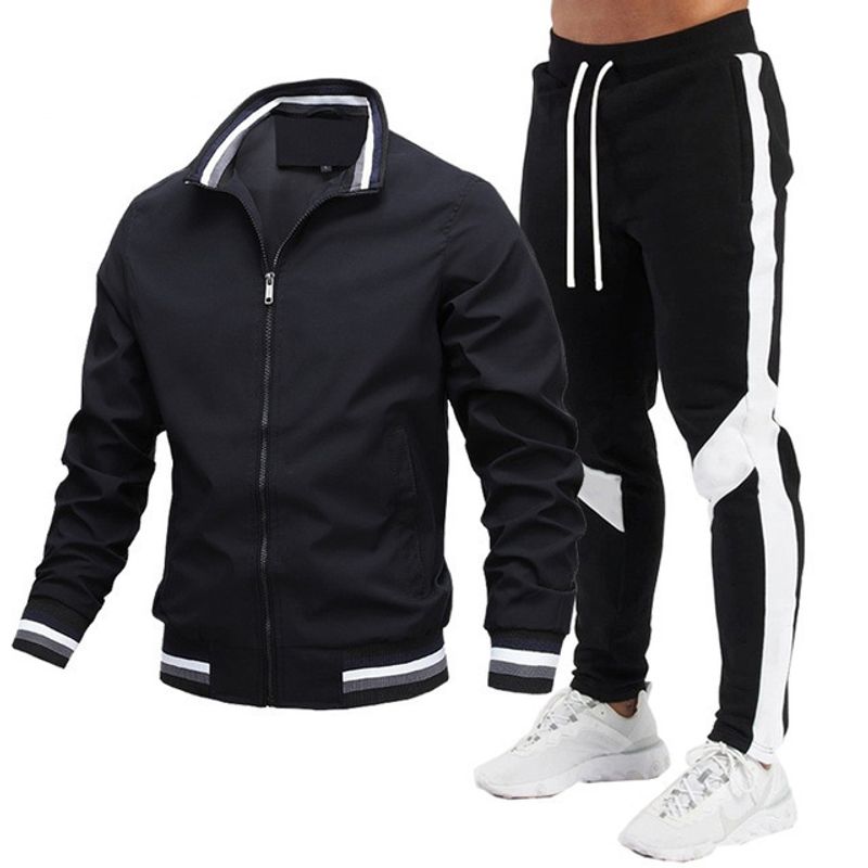 Herren-Bomberjacke & -Hosen-Set – Slim-Fit-Zweiteiler (S-4XL) – Lässige Blazer-Alternative​_voghion.com