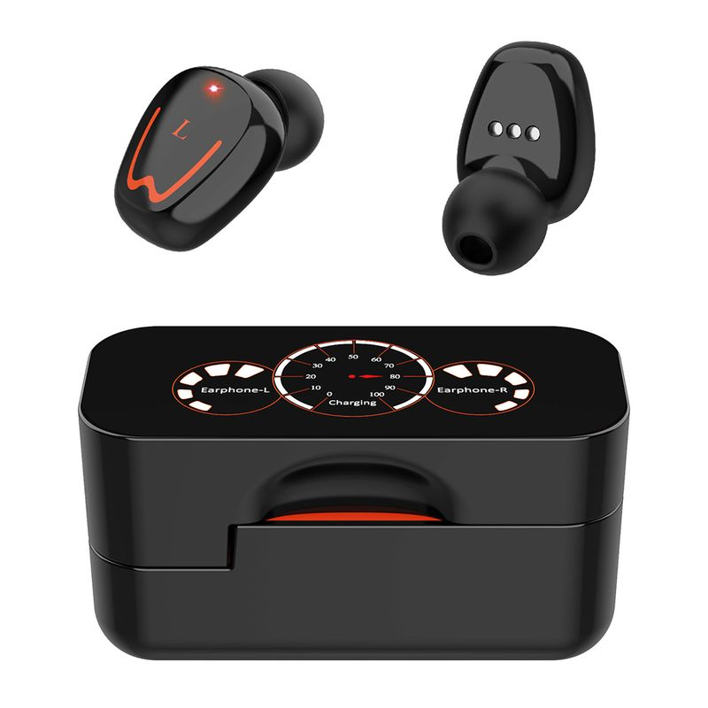 Casque sans fil V1 True Stereo, compatible Bluetooth V5.0, avec Microphone HiFi, affichage de puissance LED_voghion.com