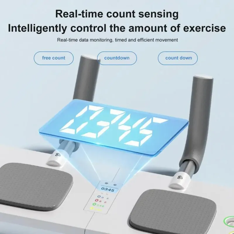 Barre de pompes multifonction avec minuterie, planche de pompes professionnelle réglable, conception antidérapante, planche de pompes musculaires_voghion.com