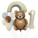 Cross-Border Frosted Bear Rainbow Cream Digital 9-Piece Heart Balloon Set Photo Props Birthday Party Atmosphere_voghion.com