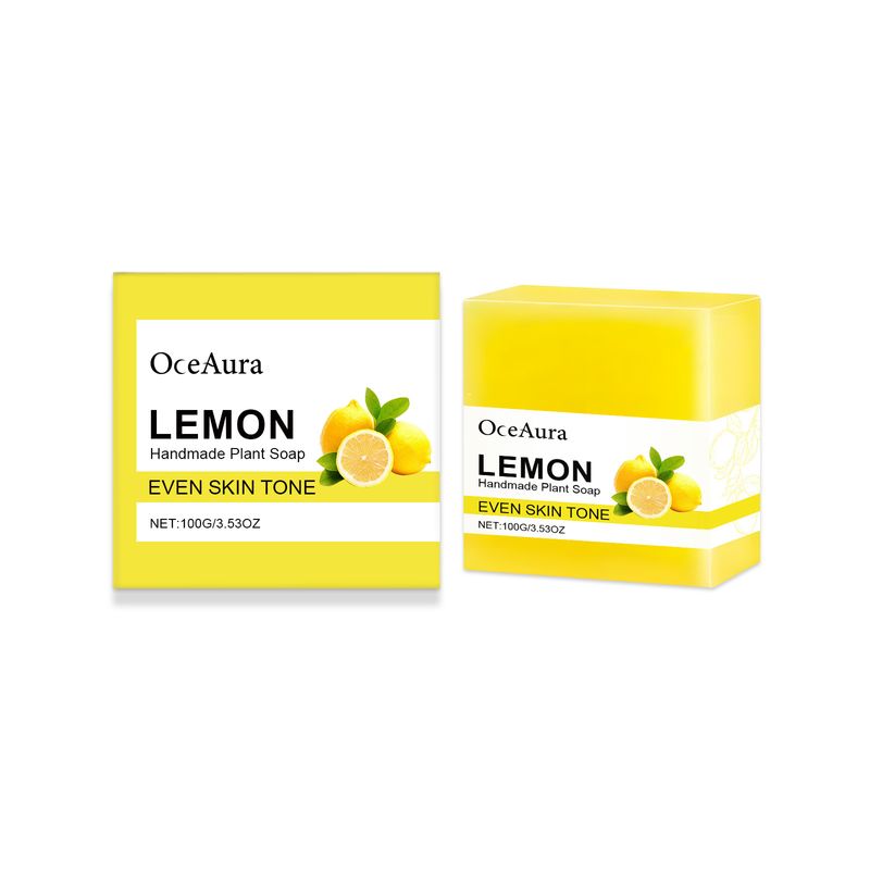 Lemon Handmade Essential Oil Soap, Gently Cleansing Skin Refreshing Fragrant Bath Soap_voghion.com