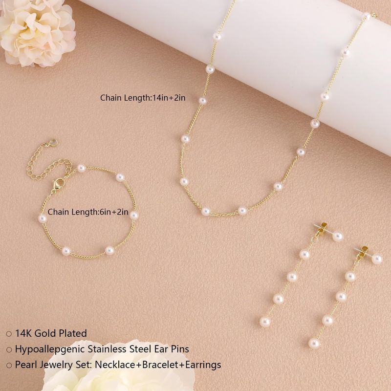 Collana da donna in ottone con placcatura in oro vero, moda retrò, perle, catena di alta qualità_voghion.com