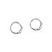 S999 Pure Silver Mobius Basic Versatile Plain Commuting Sleep No Need To Remove Hoop Earrings_voghion.com