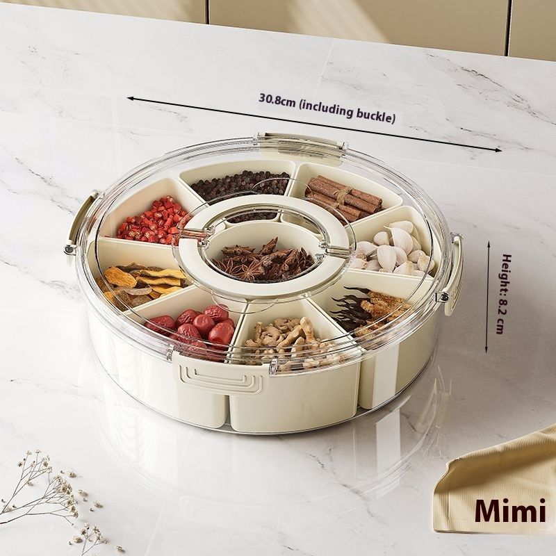 Kitchen Cinnamon Star Anise Sichuan Pepper Dried Chili Seasoning Jar Compartment Storage Spice Box_voghion.com