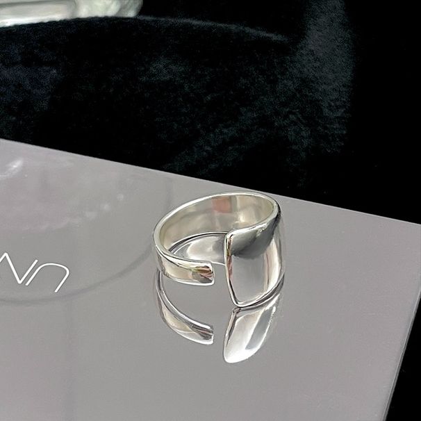 Anillo de plata para mujer, estilo ins, diseño de nicho, con cuentas, nuevo estilo, moderno anillo para el dedo índice, personalidad de moda, anillo resistente a la decoloración._voghion.com