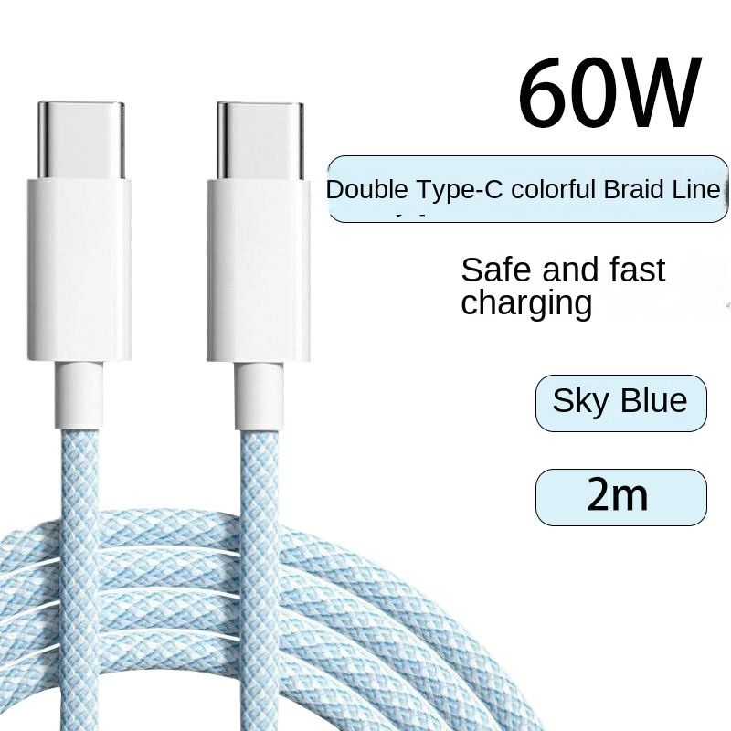 IPhone16/iPhone15 data charging two-in-one cable dual type-c interface fast charging 60W_voghion.com