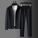 Spring And Autumn New Sportswear Suits Men's Casual Breathable High End Jacket Trousers Stand Collar Zipper Opening_voghion.com