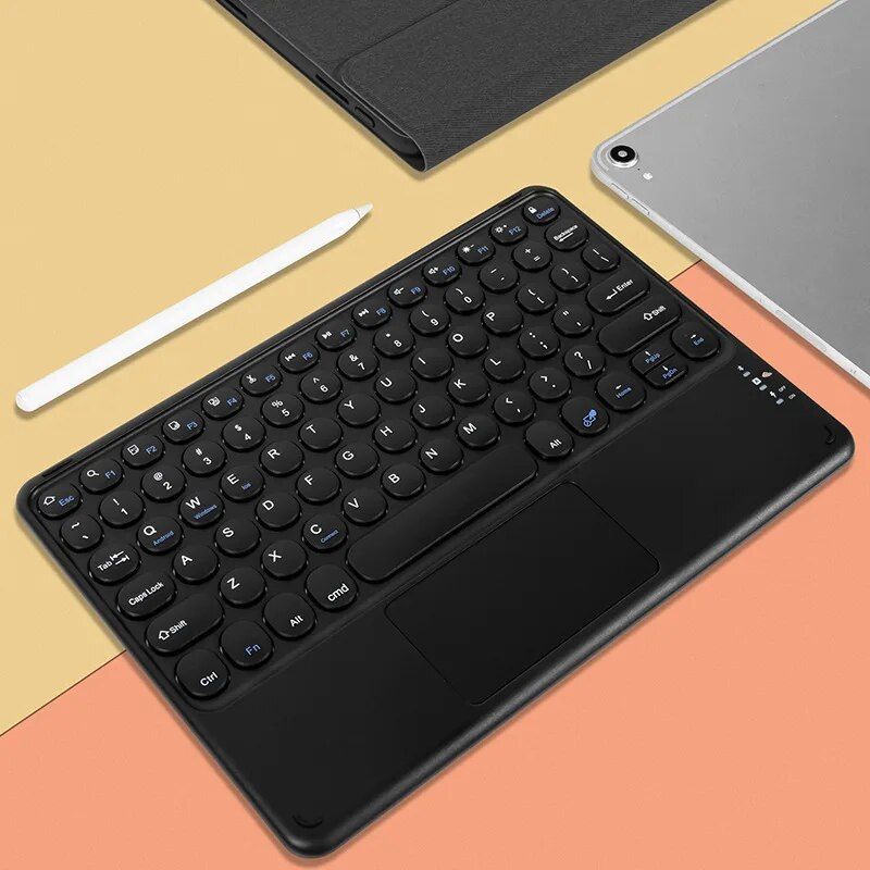 Wireless Bluetooth Keyboard with Touchpad for iPad Keybaord iPhone Samsung Galaxy Xiaomi Huawei Microsoft Surface HP_voghion.com