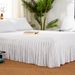 85g Brushed Fabric Solid Color Bed Skirt With Lace Trim - Dustproof & Non-Slip Mattress Cover For Simmons_voghion.com