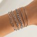 Five-Piece For Men Hip-Hop Niche Metal Set Multi-Layer Chain Minimalist Bracelet_voghion.com